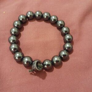 Hematite Beaded Stretch Bracelet